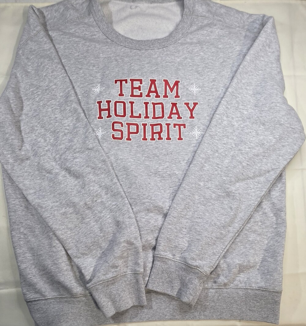 Wondersshop Team Holyday RN 17730 Grey Unisex Large Adult Sweatshirt 0398